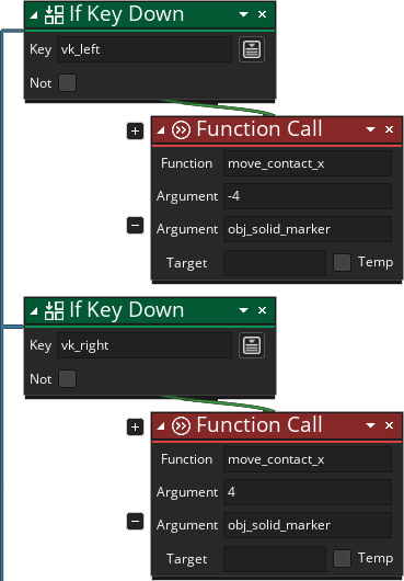Hvordan man bruger funktionen move_contact_x i GameMaker